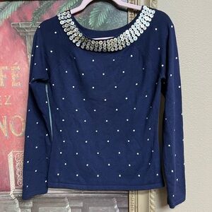Peck & Peck Navy Blue Sweater